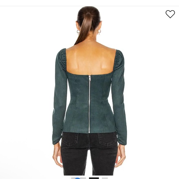 ATOIR Squeeze Me Top In Green size 2 long sleeve blouse NWOT - Picture 2 of 9